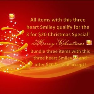 3 3-Heart Smiley Items for $20 Christmas